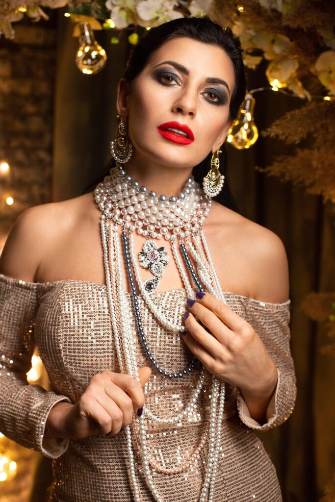 Lady with cultural designs
